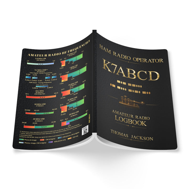 Personalized Ham Radio Logbook with Custom Callsign &amp; Morse Code
