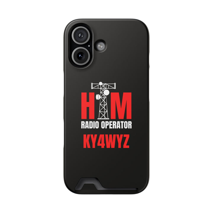 Personalized Ham Radio Phone Case with Card Holder – Custom Callsign Magsafe iPhone &amp; Samsung Cover