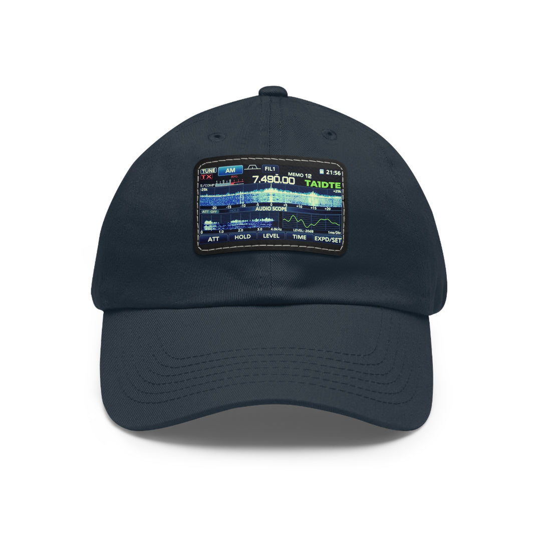 Personalized Ham Radio Leather Patch Hat with Custom Callsign