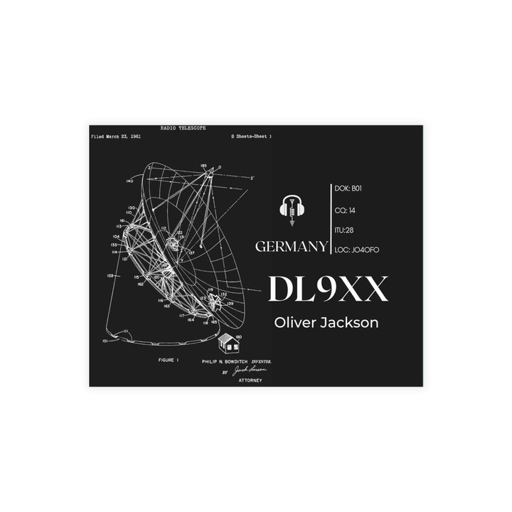 Custom Ham Radio QSL Cards – Personalized Call Sign ID Cards - Amateur Radio Station Log Cards