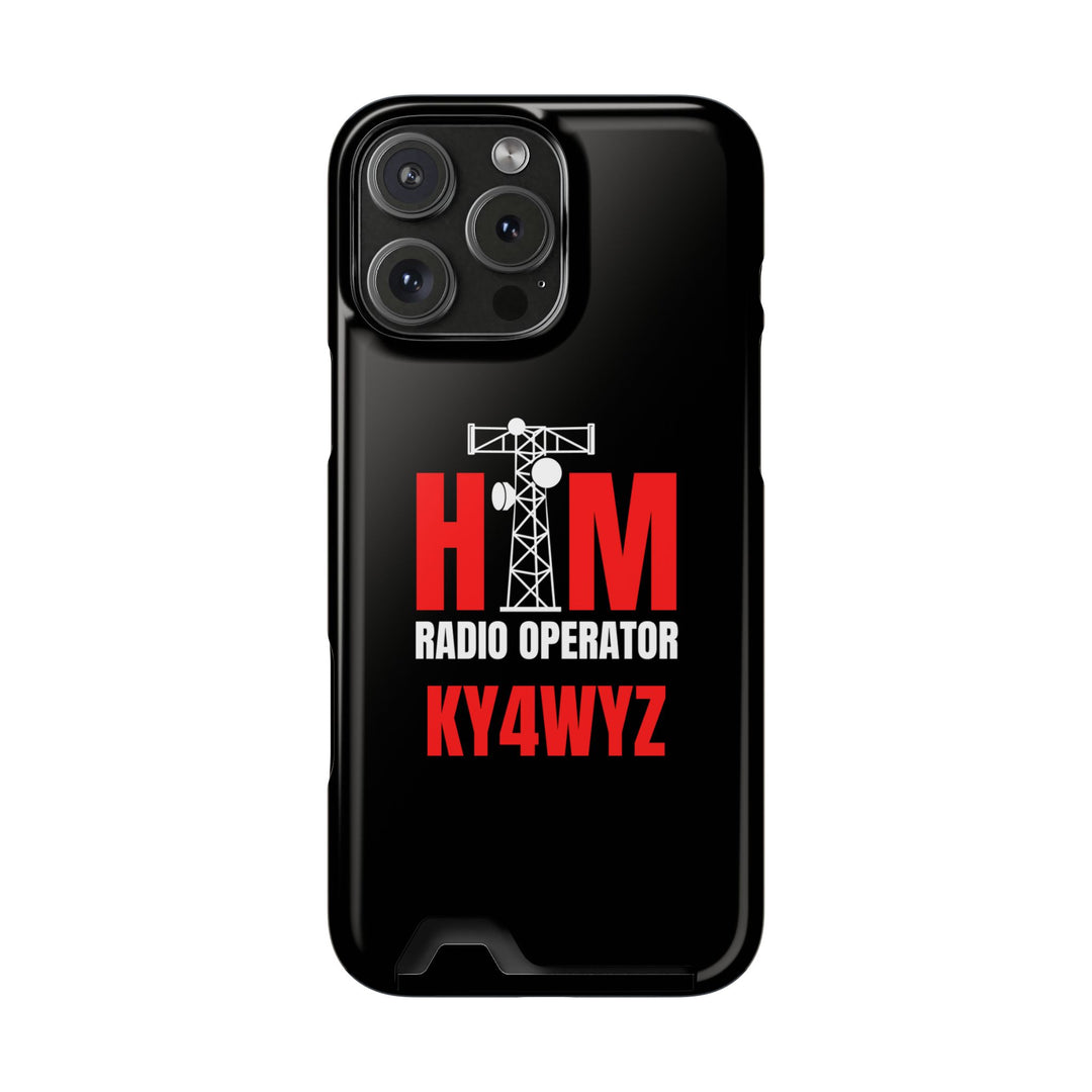 Personalized Ham Radio Phone Case with Card Holder – Custom Callsign Magsafe iPhone &amp; Samsung Cover