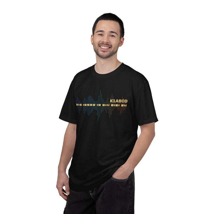 Personalized Morse Code Callsign Waveform T-Shirt for Amateur Radio Operators