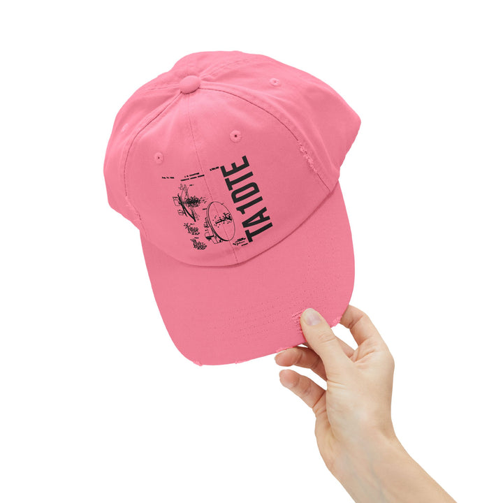 Personalized Vintage Ham Radio Distressed Cap | Custom Callsign Antenna Blueprint Hat