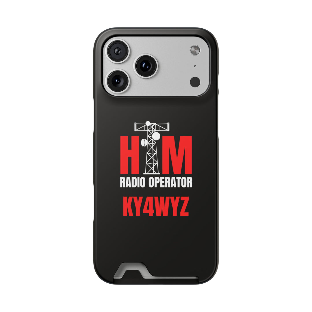 Personalized Ham Radio Phone Case with Card Holder – Custom Callsign Magsafe iPhone &amp; Samsung Cover