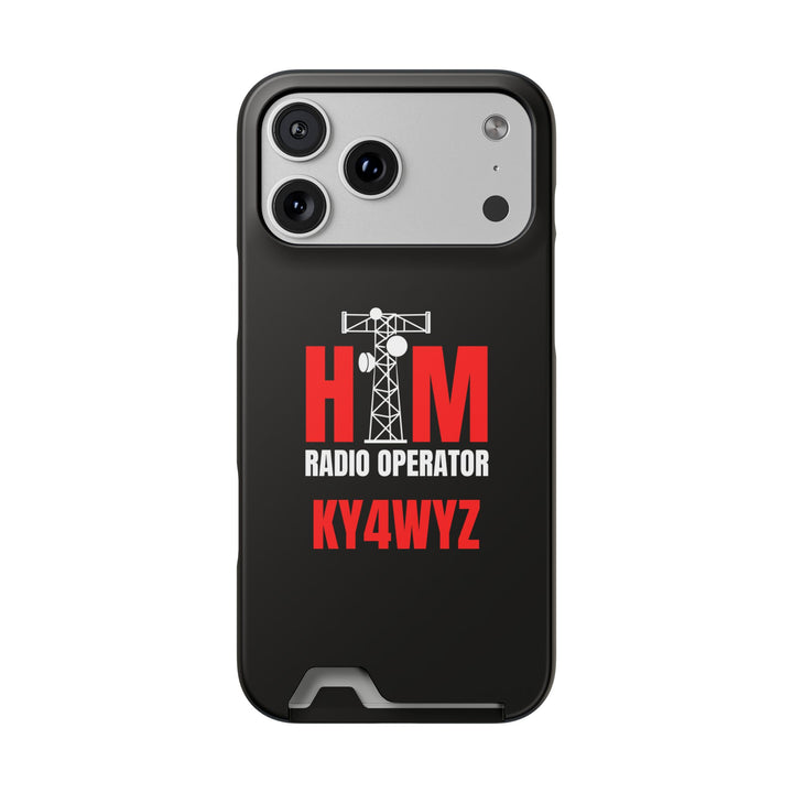 Personalized Ham Radio Phone Case with Card Holder – Custom Callsign Magsafe iPhone &amp; Samsung Cover