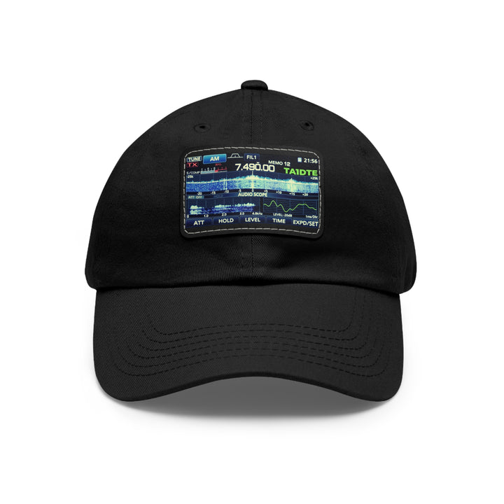 Personalized Ham Radio Leather Patch Hat with Custom Callsign