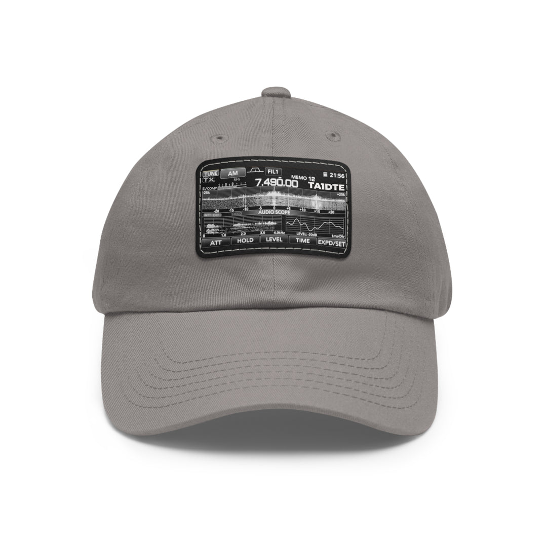 Personalized Ham Radio Leather Patch Hat with Custom Callsign