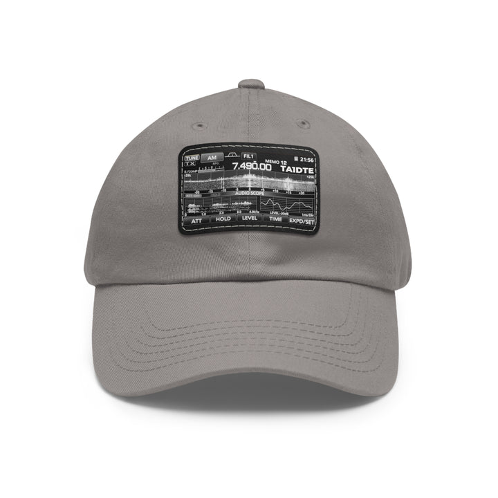 Personalized Ham Radio Leather Patch Hat with Custom Callsign