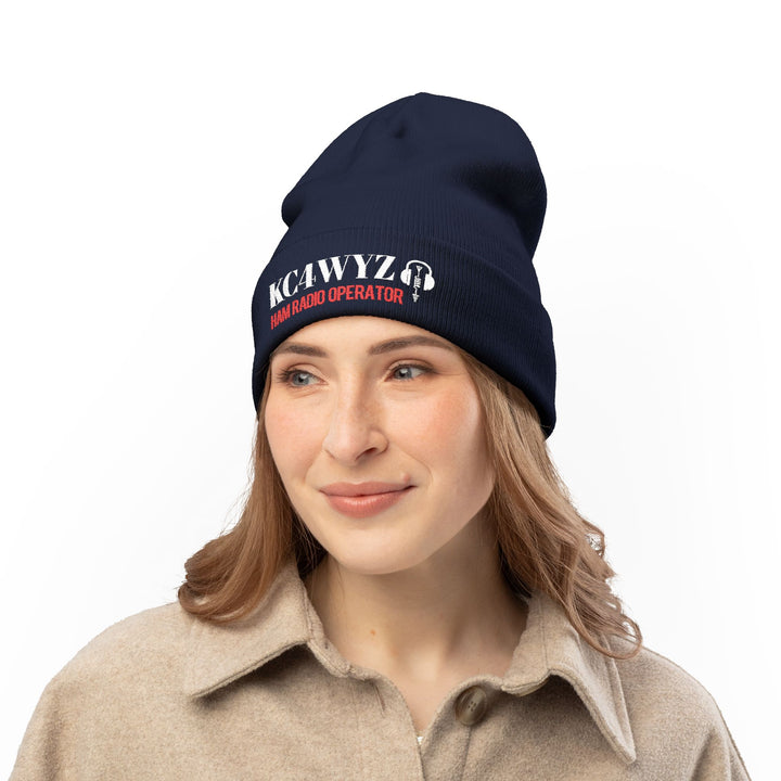 Personalized Ham Radio Callsign Beanie – Embroidered Operator Hat