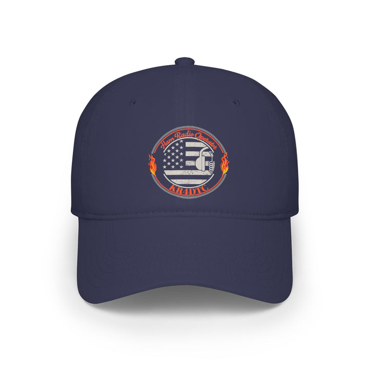 Personalized American Flag Ham Radio Baseball Cap with Custom Callsign