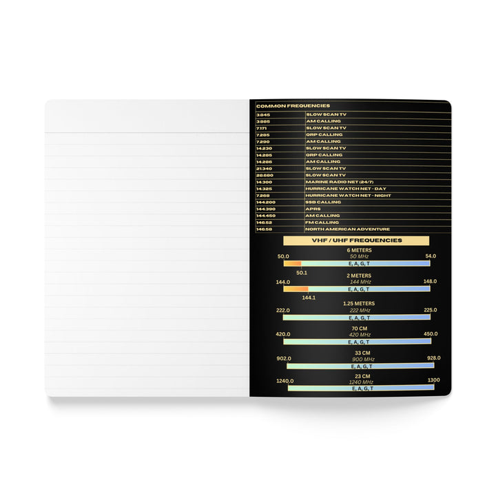 Personalized Ham Radio Logbook with HF Band Reference &amp; Custom Callsign