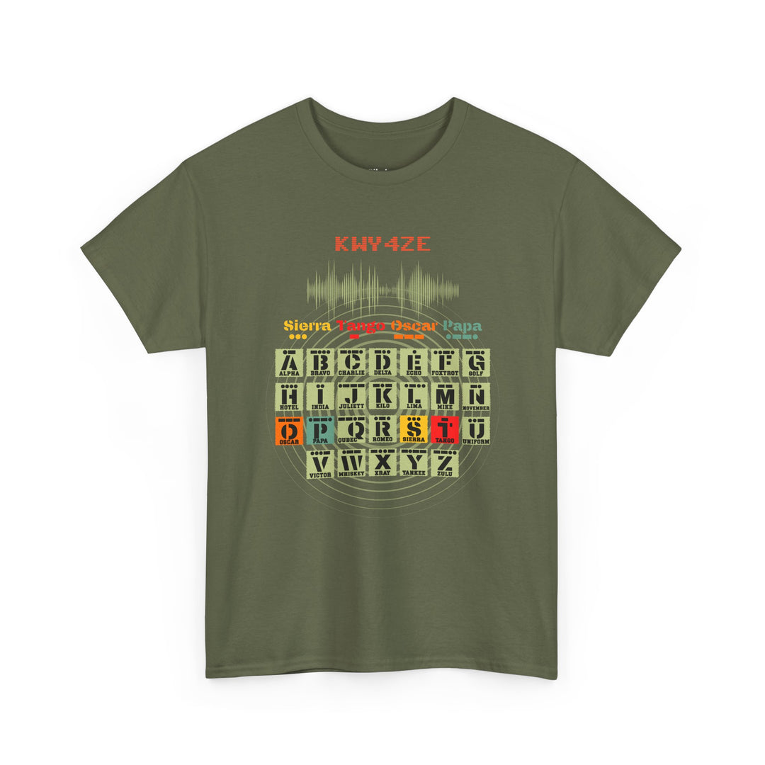 Personalized Ham Radio Morse Code T-Shirt – Custom Callsign &amp; Phonetic Alphabet Shirt