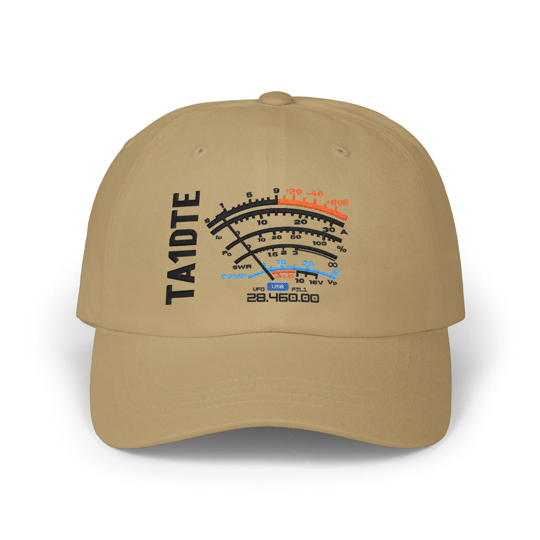 Personalized Ham Radio SW Meter Dad Hat | Custom Embroidered Callsign Cap