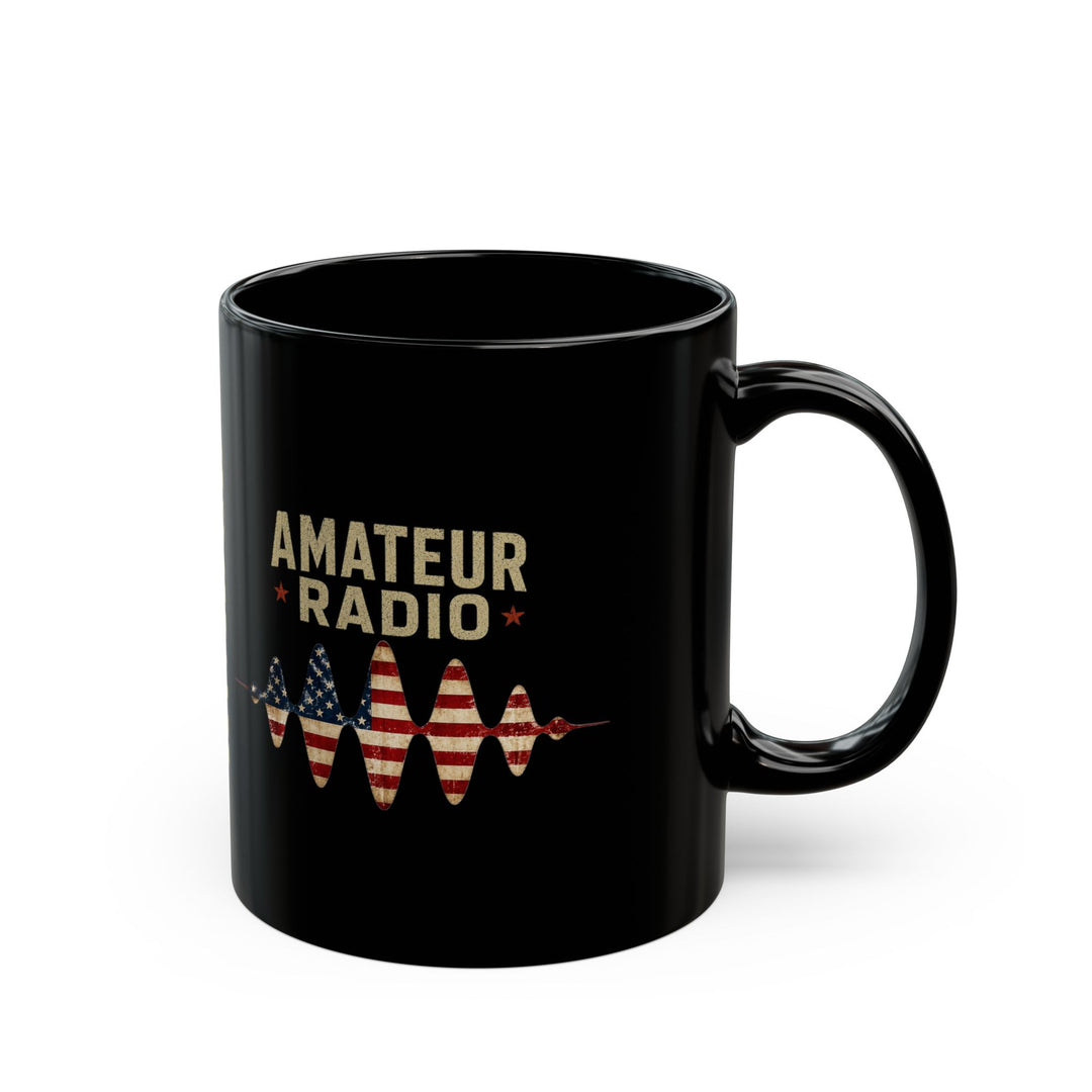 Personalized Patriotic Ham Radio Mug – Custom Callsign Coffee Cup for Amateur Radio Operators