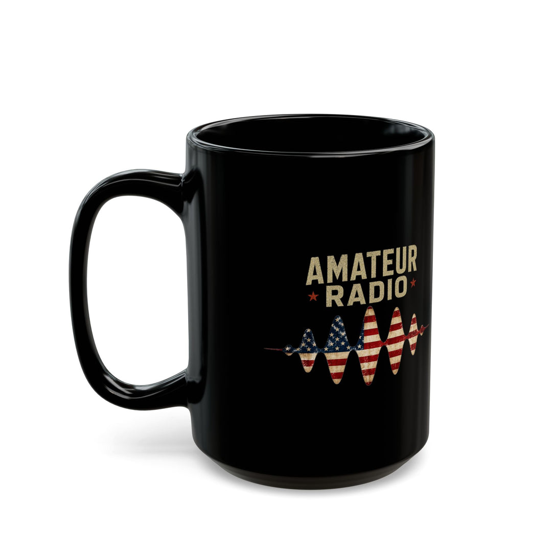 Personalized Patriotic Ham Radio Mug – Custom Callsign Coffee Cup for Amateur Radio Operators