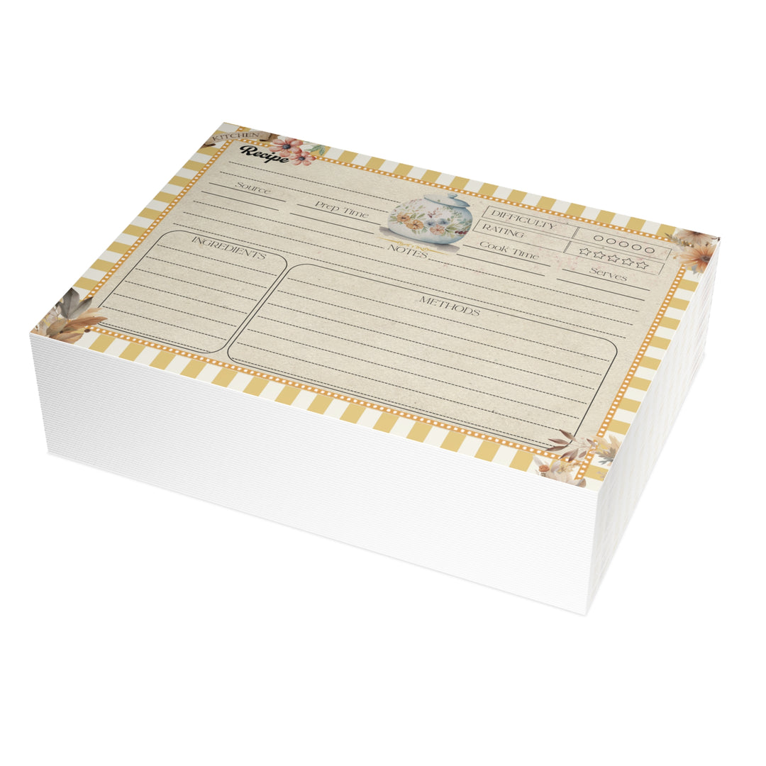 Bilmiss Recipe Cards - Double-Sided Cooking Cards - Mother's Day Gift