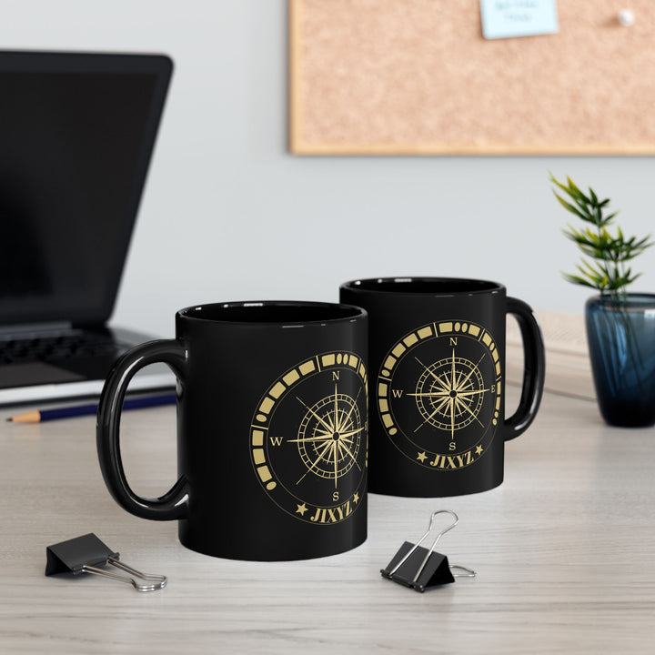 Personalized Morse Code Compass Ham Radio Mug | Custom Callsign Coffee Mug