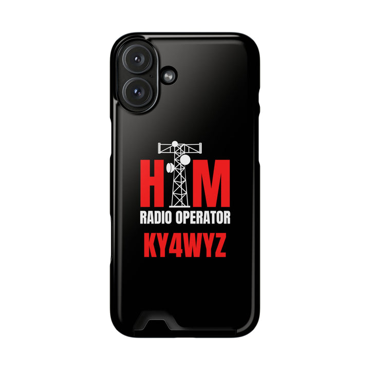 Personalized Ham Radio Phone Case with Card Holder – Custom Callsign Magsafe iPhone &amp; Samsung Cover