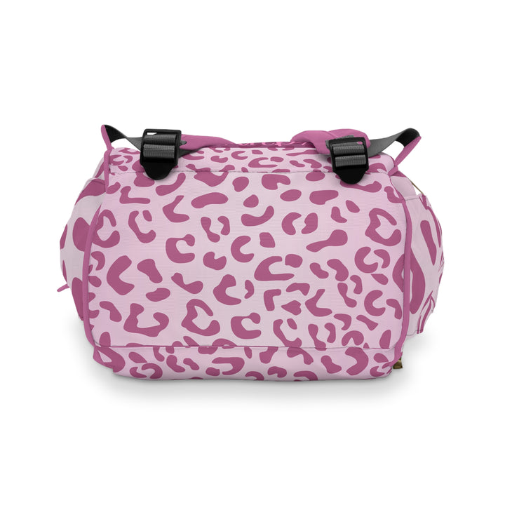 Diaper Bag Backpack, Custom Pink Animal Print, Girl Baby Shower Gift, Personalized Multiuse Backpack, New Mom Gift