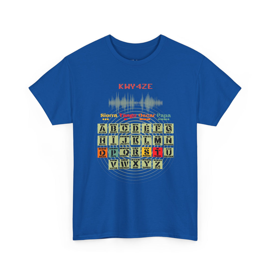 Personalized Ham Radio Morse Code T-Shirt – Custom Callsign &amp; Phonetic Alphabet Shirt