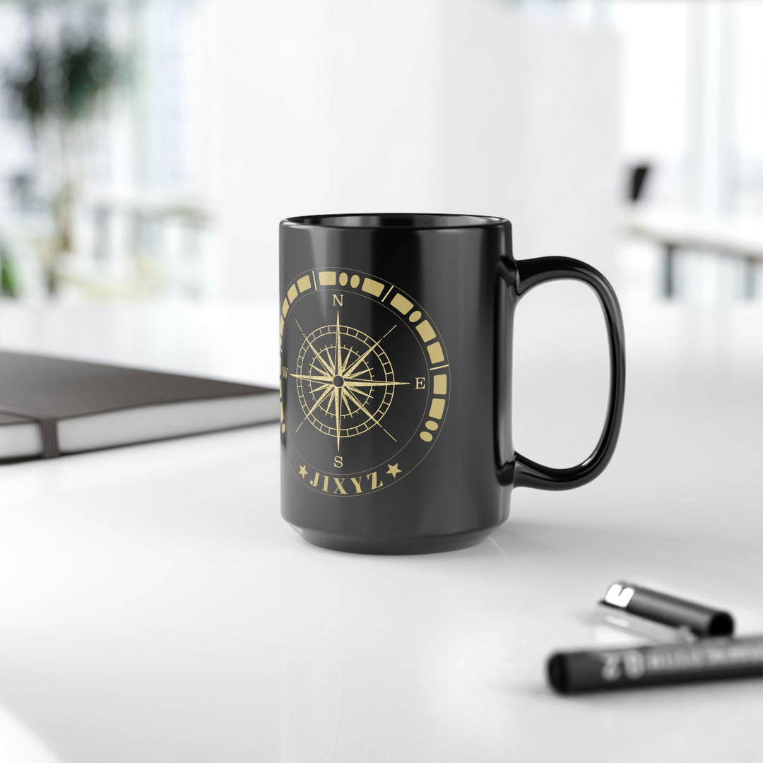 Personalized Morse Code Compass Ham Radio Mug | Custom Callsign Coffee Mug