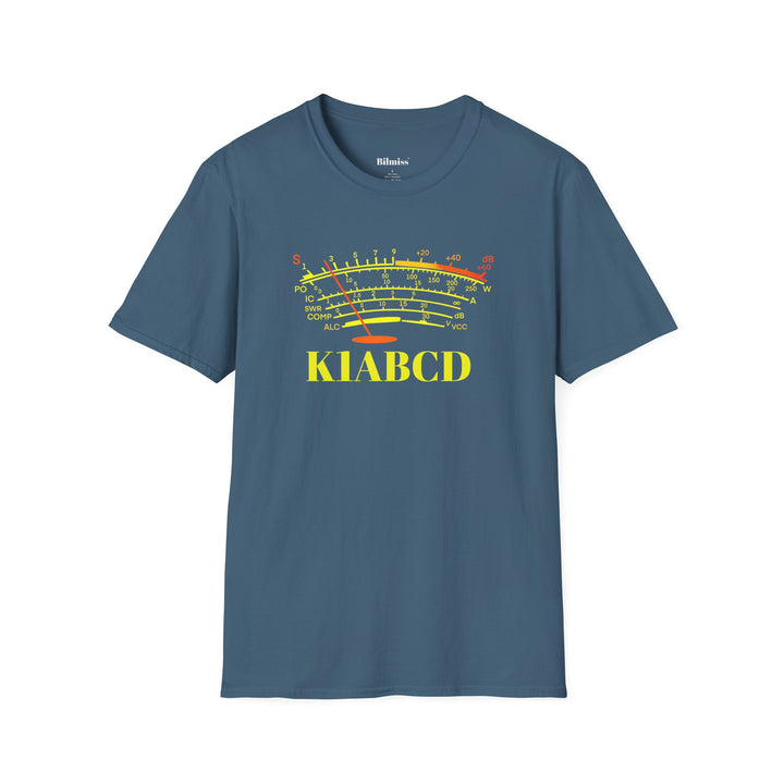 Personalized Ham Radio S-Meter T-Shirt | Custom Callsign Amateur Radio Operator Shirt