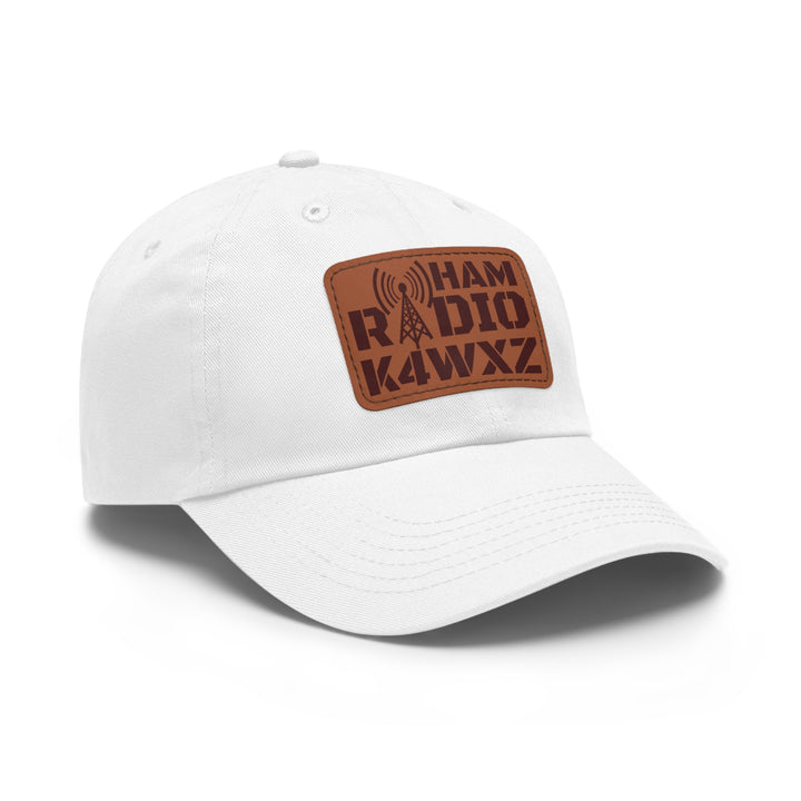 Personalized Ham Radio Leather Patch Hat – Custom Callsign Dad Cap
