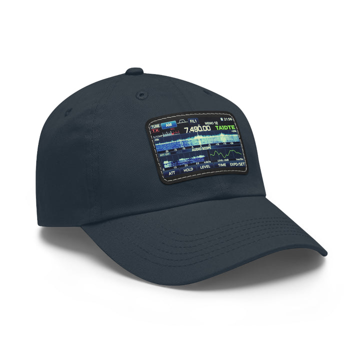 Personalized Ham Radio Leather Patch Hat with Custom Callsign