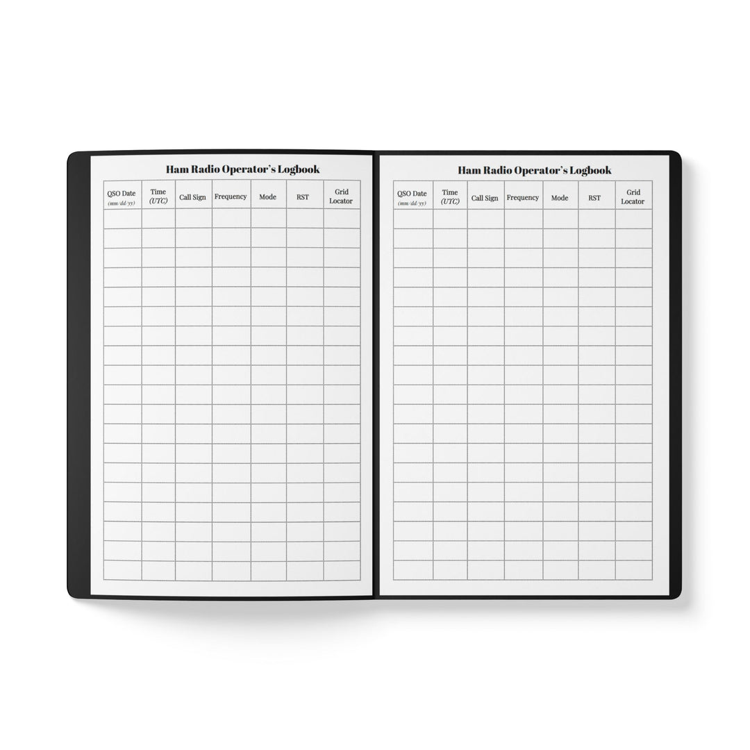 Personalized Ham Radio Logbook with HF Band Reference &amp; Custom Callsign