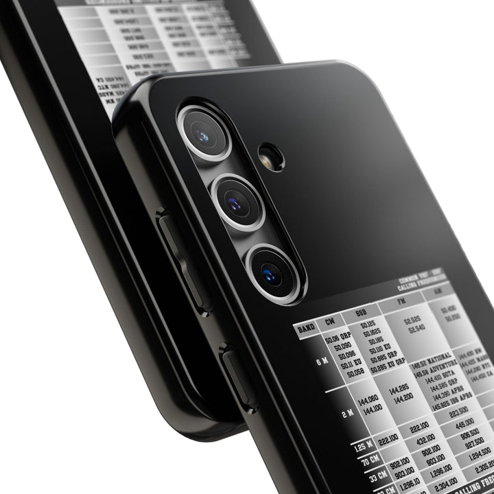 Ham Radio Phone Case, Calling Frequencies Reference Band Plan, Phone Cover