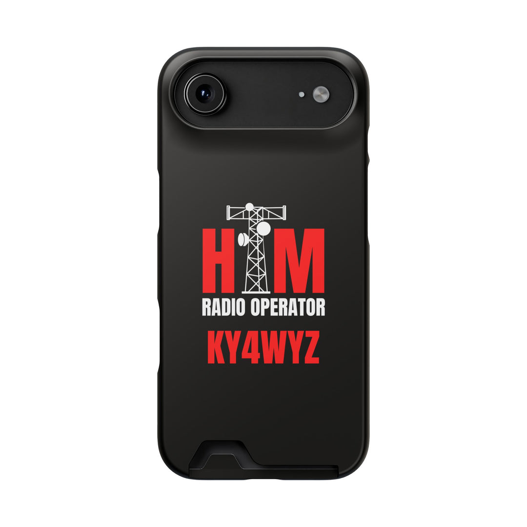 Personalized Ham Radio Phone Case with Card Holder – Custom Callsign Magsafe iPhone &amp; Samsung Cover