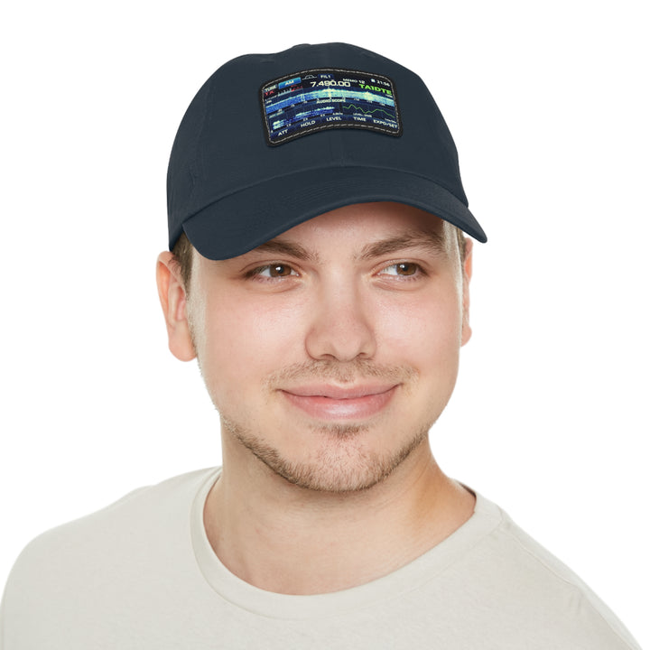 Personalized Ham Radio Leather Patch Hat with Custom Callsign