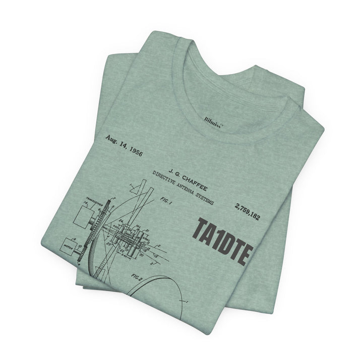 Personalized Ham Radio Antenna Blueprint T-Shirt | Custom Callsign Vintage Engineering Tee
