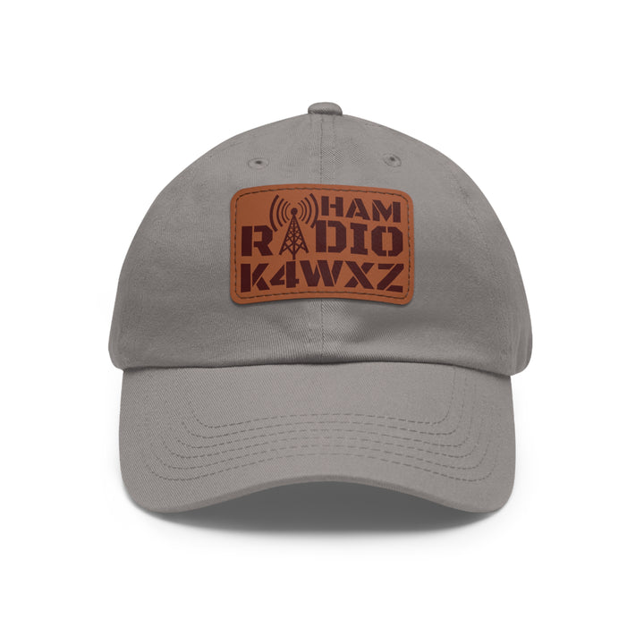 Personalized Ham Radio Leather Patch Hat – Custom Callsign Dad Cap