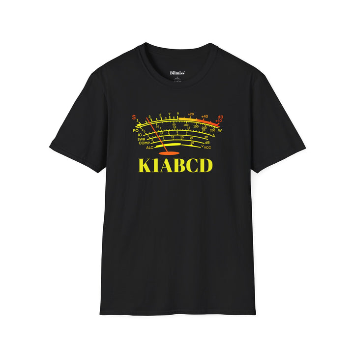 Personalized Ham Radio S-Meter T-Shirt | Custom Callsign Amateur Radio Operator Shirt