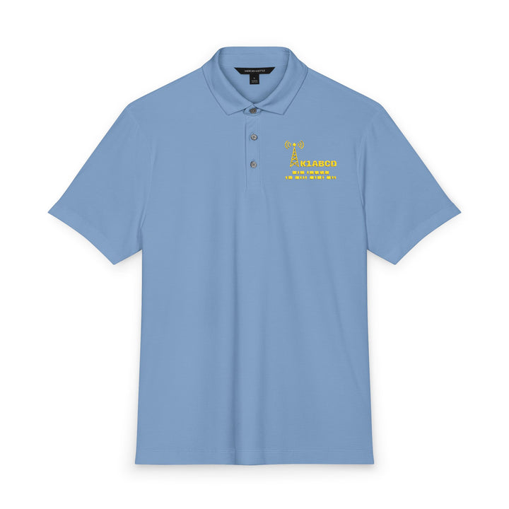 Personalized Ham Radio Polo Shirt with Custom Callsign &amp; Morse Code Embroidery