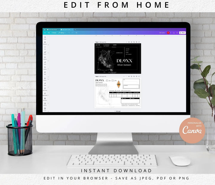 Custom Letterhead Design | Business Letterhead Template – Editable in Canva (Initials & Floral Design)