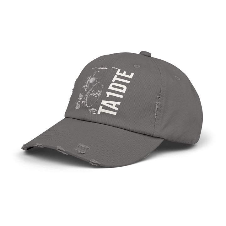 Personalized Vintage Ham Radio Distressed Cap | Custom Callsign Antenna Blueprint Hat