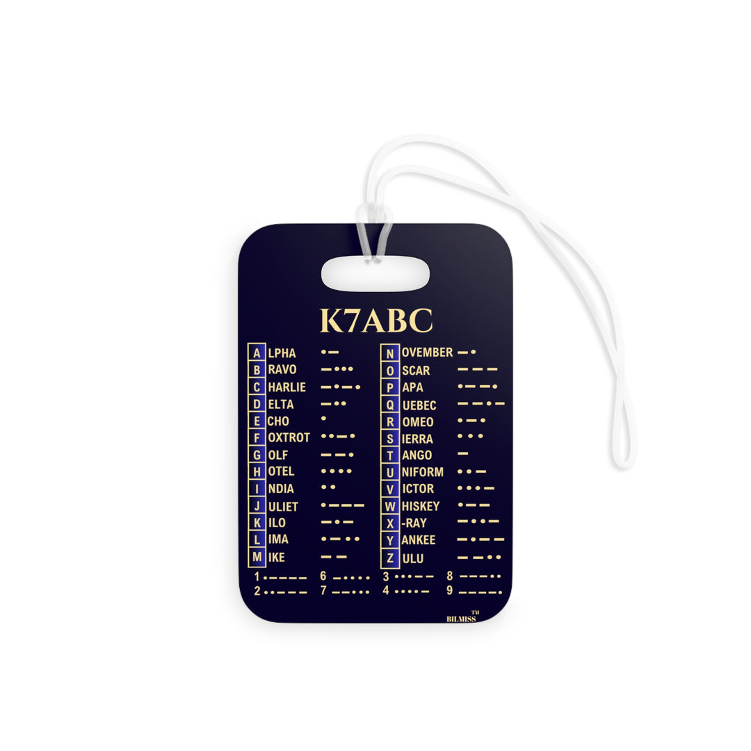 Morse Code &amp; NATO Phonetic Alphabet Reference Tag