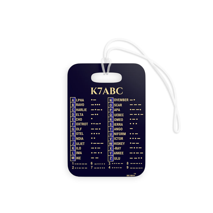 Morse Code &amp; NATO Phonetic Alphabet Reference Tag