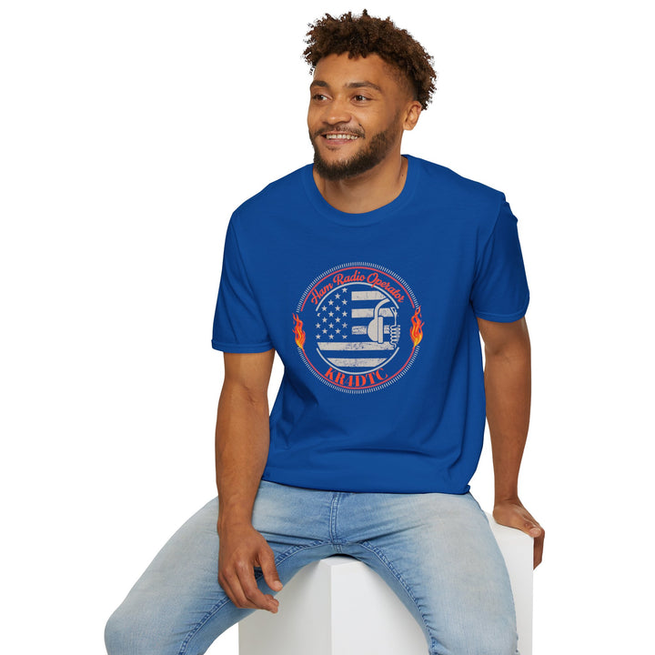 Personalized American Flag Ham Radio T-Shirt with Custom Callsign