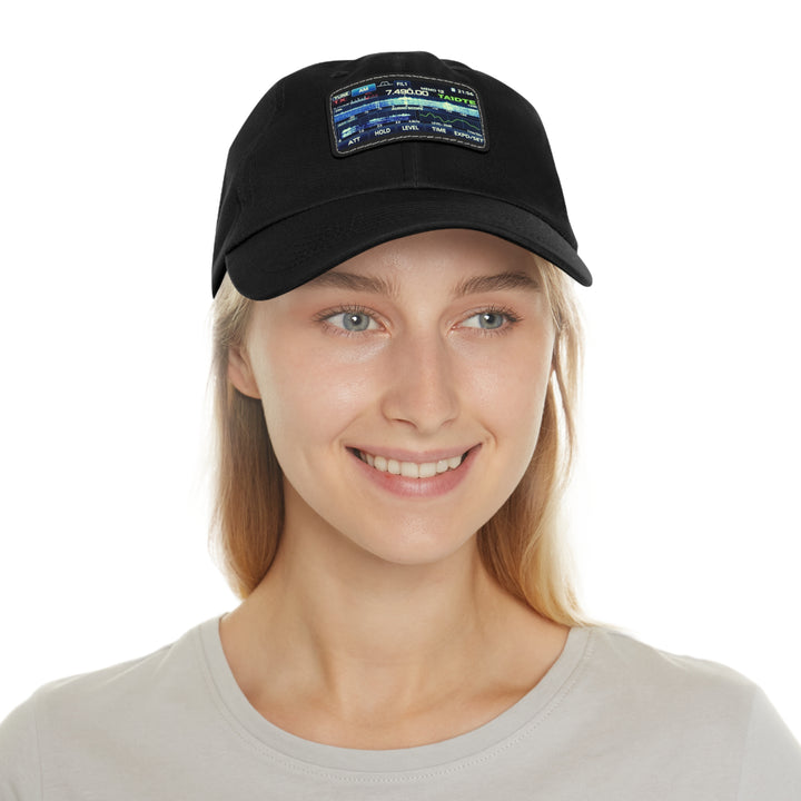Personalized Ham Radio Leather Patch Hat with Custom Callsign