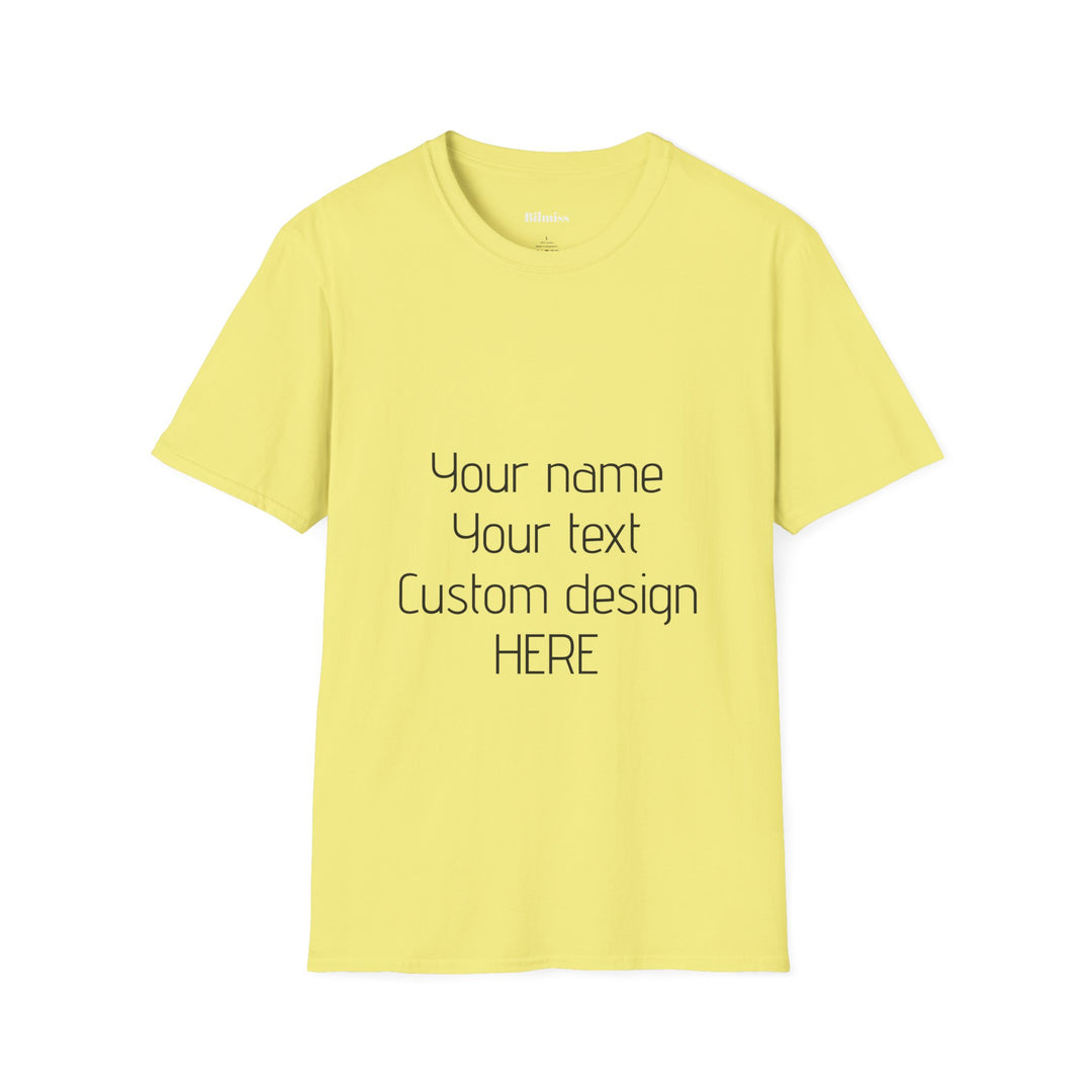 Custom Unisex T-Shirt - Personalized Shirt for Men & Women | Add Your Own Text, Logo or Photo | Gift Tee