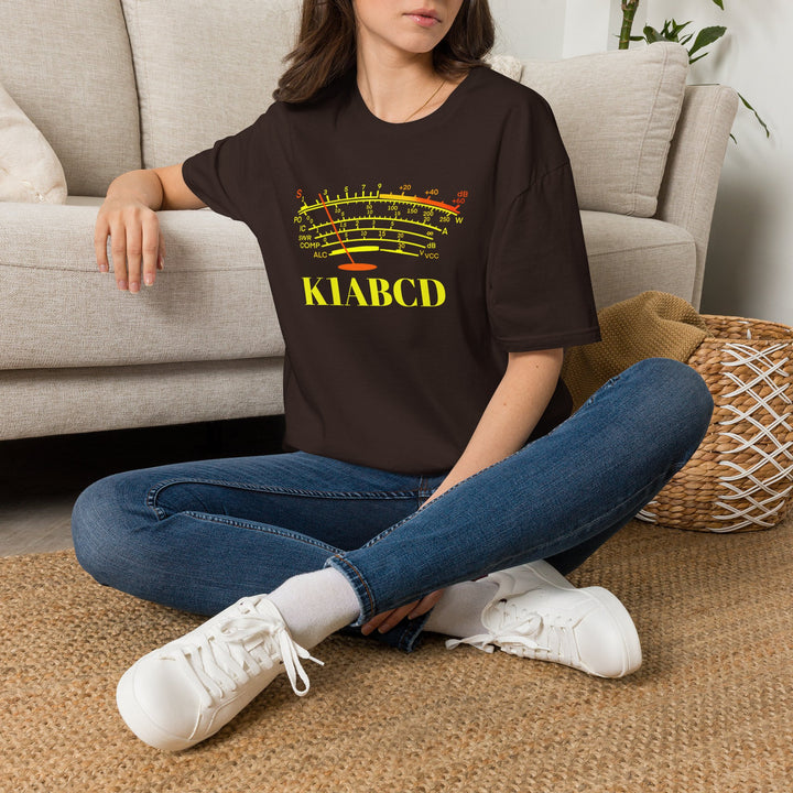 Personalized Ham Radio S-Meter T-Shirt | Custom Callsign Amateur Radio Operator Shirt