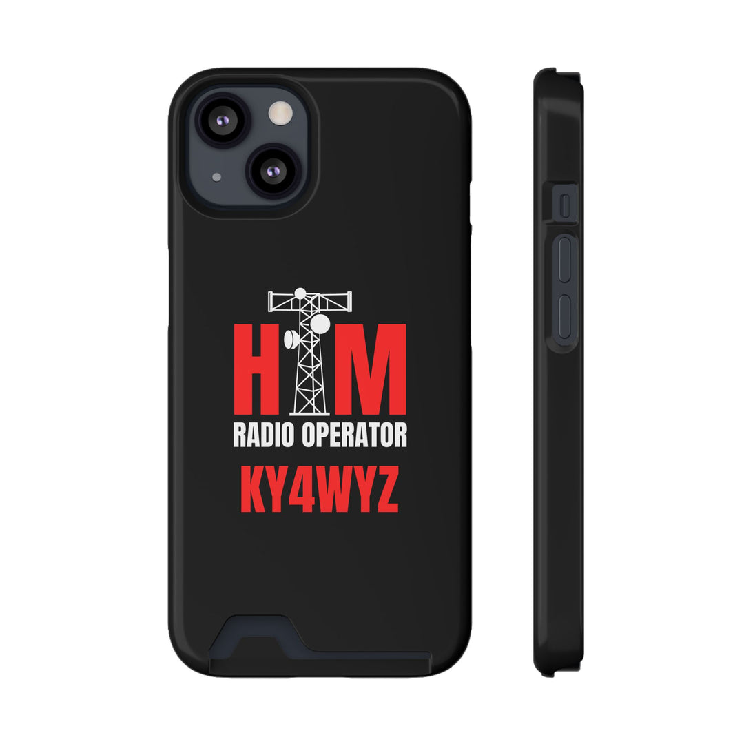 Personalized Ham Radio Phone Case with Card Holder – Custom Callsign Magsafe iPhone &amp; Samsung Cover