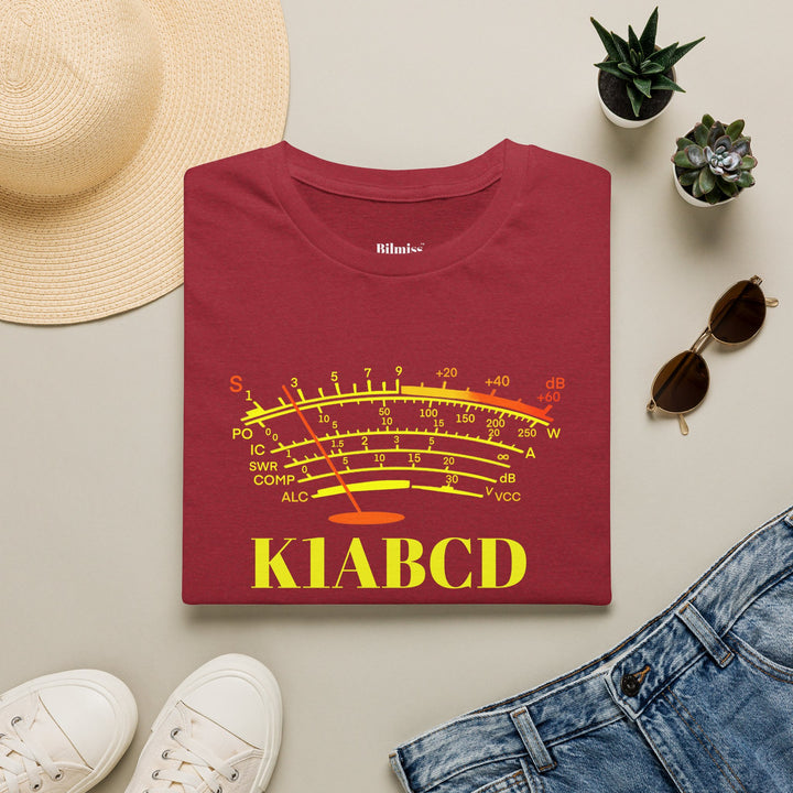 Personalized Ham Radio S-Meter T-Shirt | Custom Callsign Amateur Radio Operator Shirt