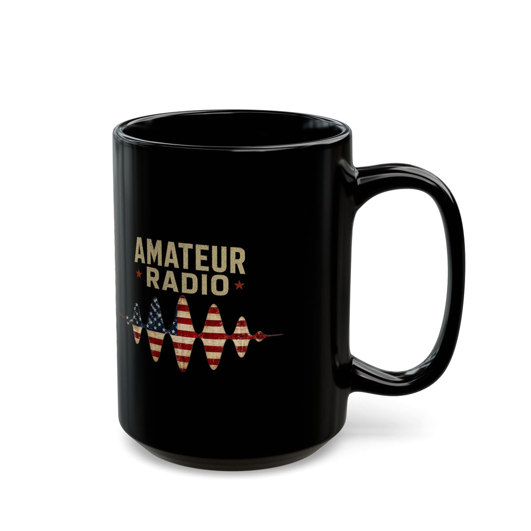 Personalized Patriotic Ham Radio Mug – Custom Callsign Coffee Cup for Amateur Radio Operators