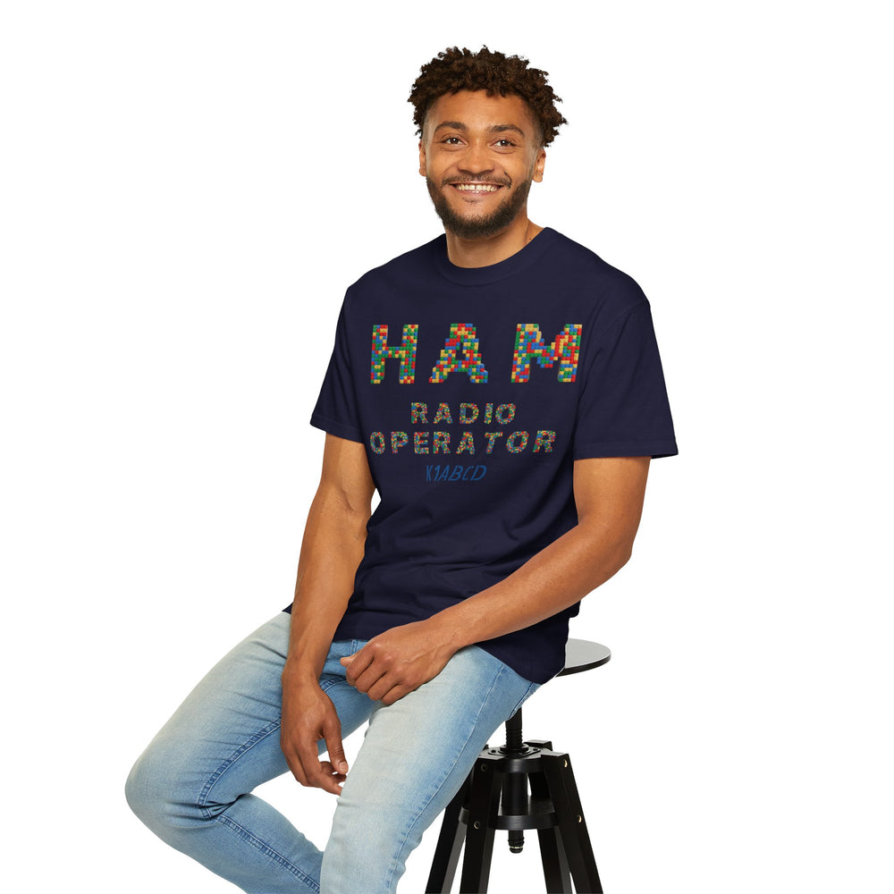 Amateur radio shirt with colorful Ham Radio Operator graphic and relaxed unisex fit
