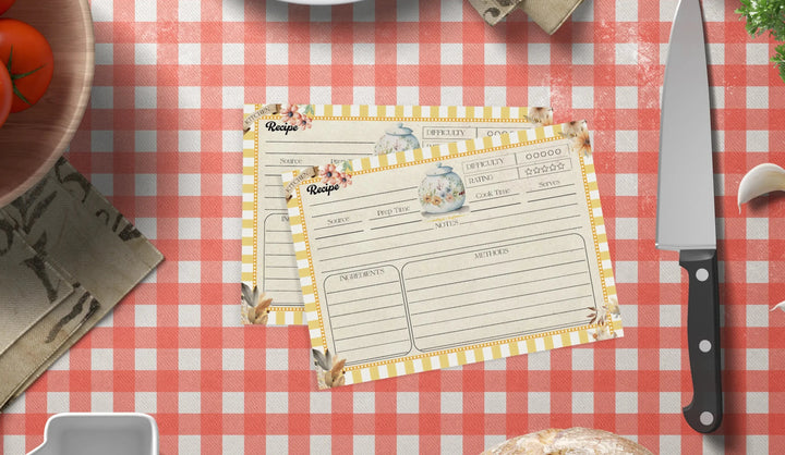 Bilmiss Recipe Cards - Double-Sided Cooking Cards - Mother's Day Gift