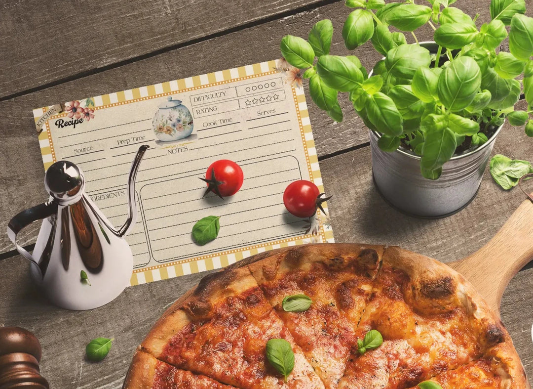 Bilmiss Recipe Cards - Double-Sided Cooking Cards - Mother's Day Gift